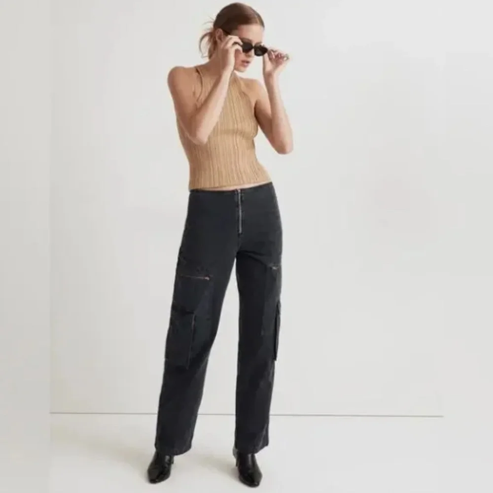 Madewell‎ Low Slung Baggy Cargo Jeans in Winsom Wash Size 25